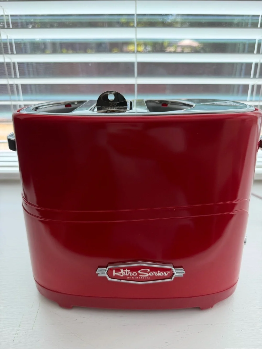 Nostalgia Red Retro Pop-Up Hot Dog Toaster